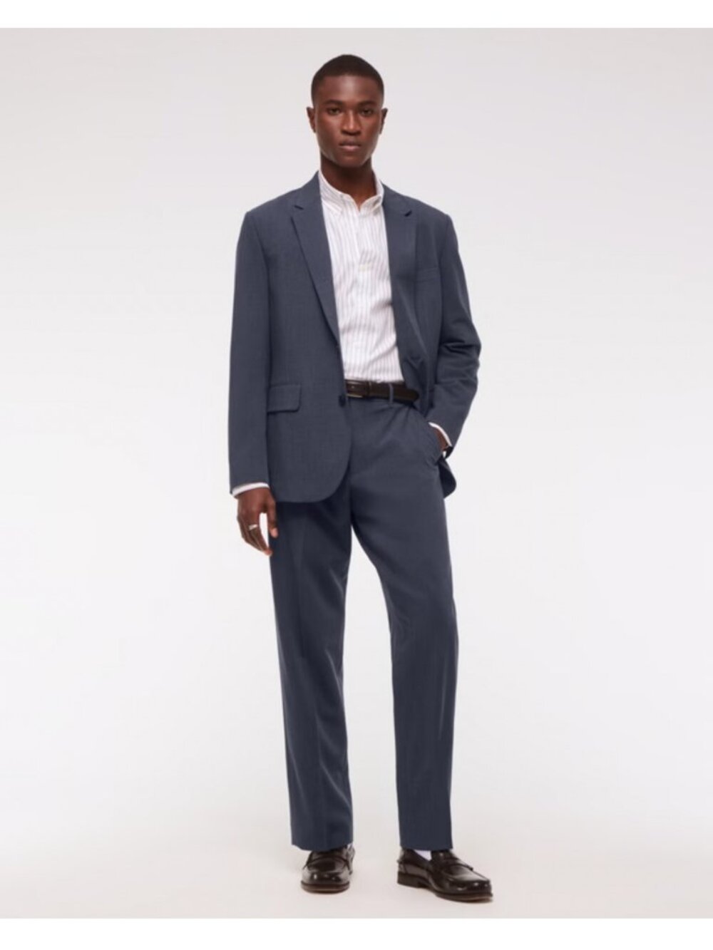 Abercrombie & Fitch Collins Blazer Mens 38R Navy Texture Classic Fit NWT - Picture 5 of 5